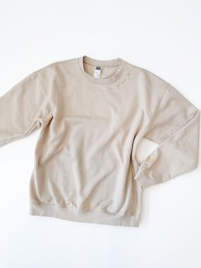 Godmerch Beige Crewneck “Mama” Embroidered